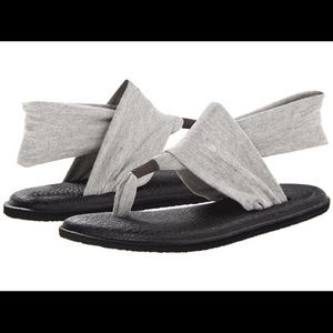 Sanuk Yoga Mat Sling Sandals 8 Grey